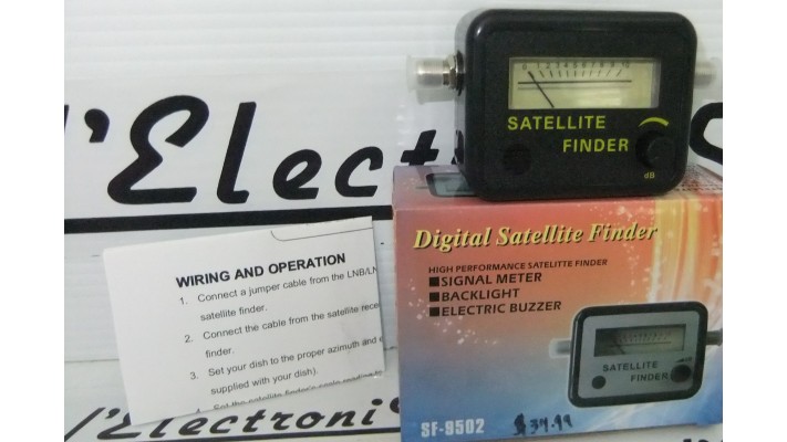 Meter SF-9502 pour alignement antenne satellite 